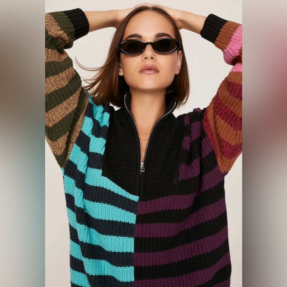 Staud Hampton Striped Sweater size M